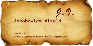 Jakobovics Vitold névjegykártya